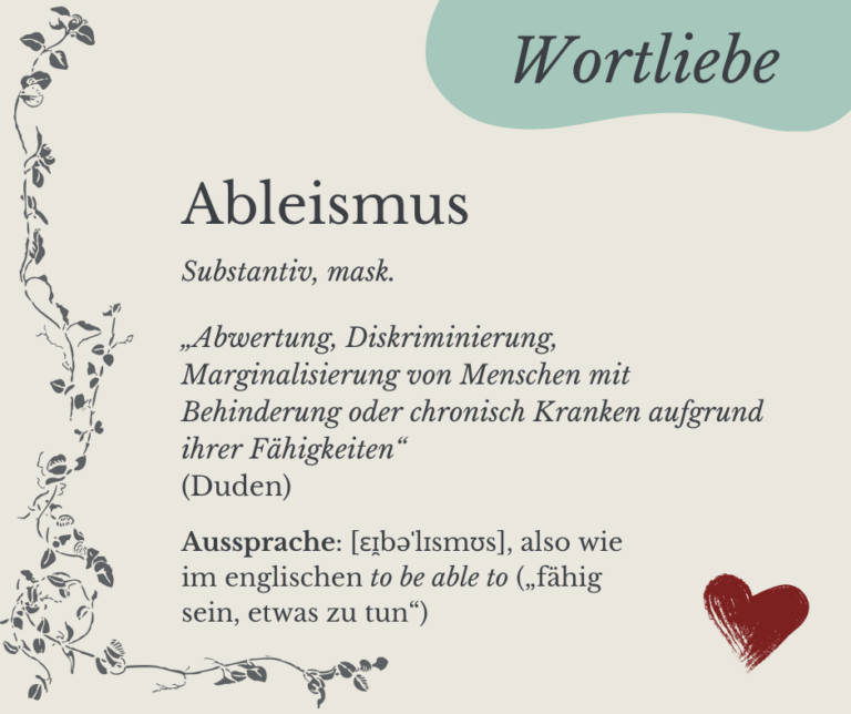 Read more about the article Wortliebe: Ableismus