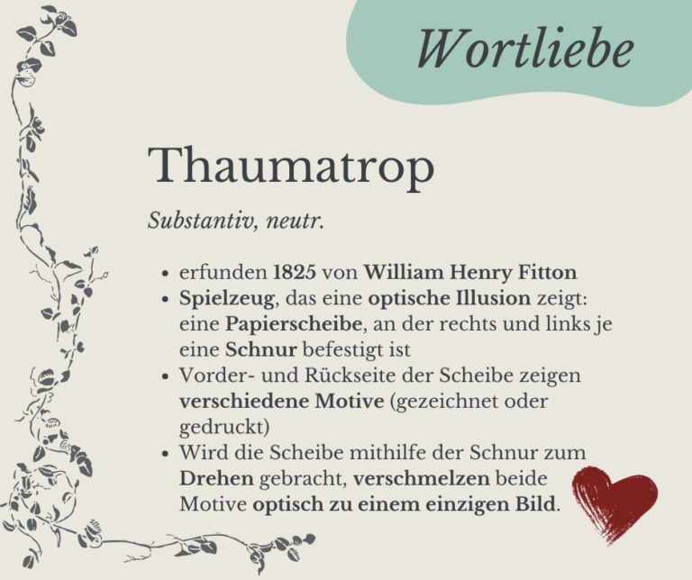 Read more about the article Wortliebe: Thaumatrop
