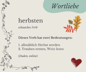 Read more about the article Wortliebe: herbsten